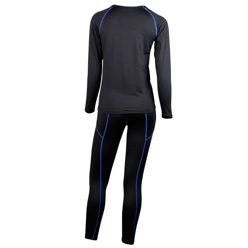 FITEXTREME Womens MAXHEAT Fleece Long Johns Thermal Underwear Set Black M - Image 3
